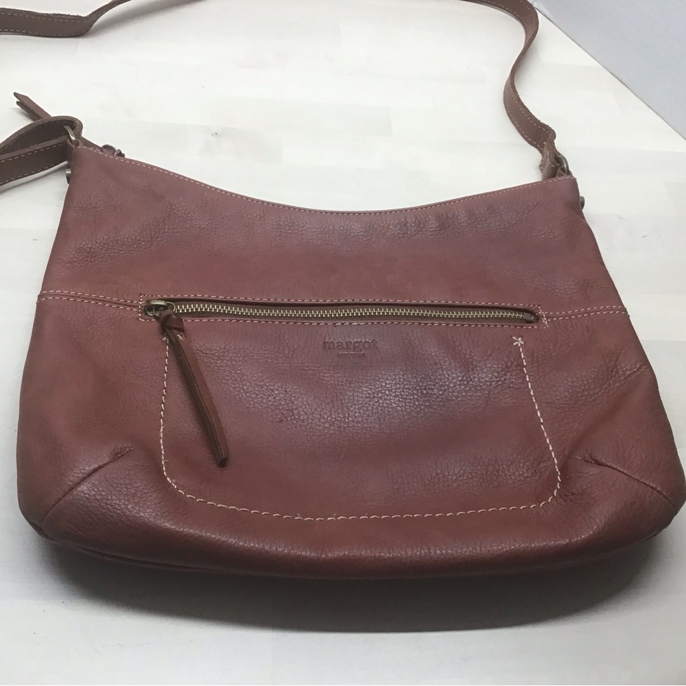 Margot Brown Genuine Leather Crossbody Bag